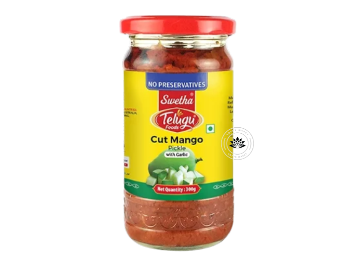 Telugu Pickel Cut Mango-Garlic 300g