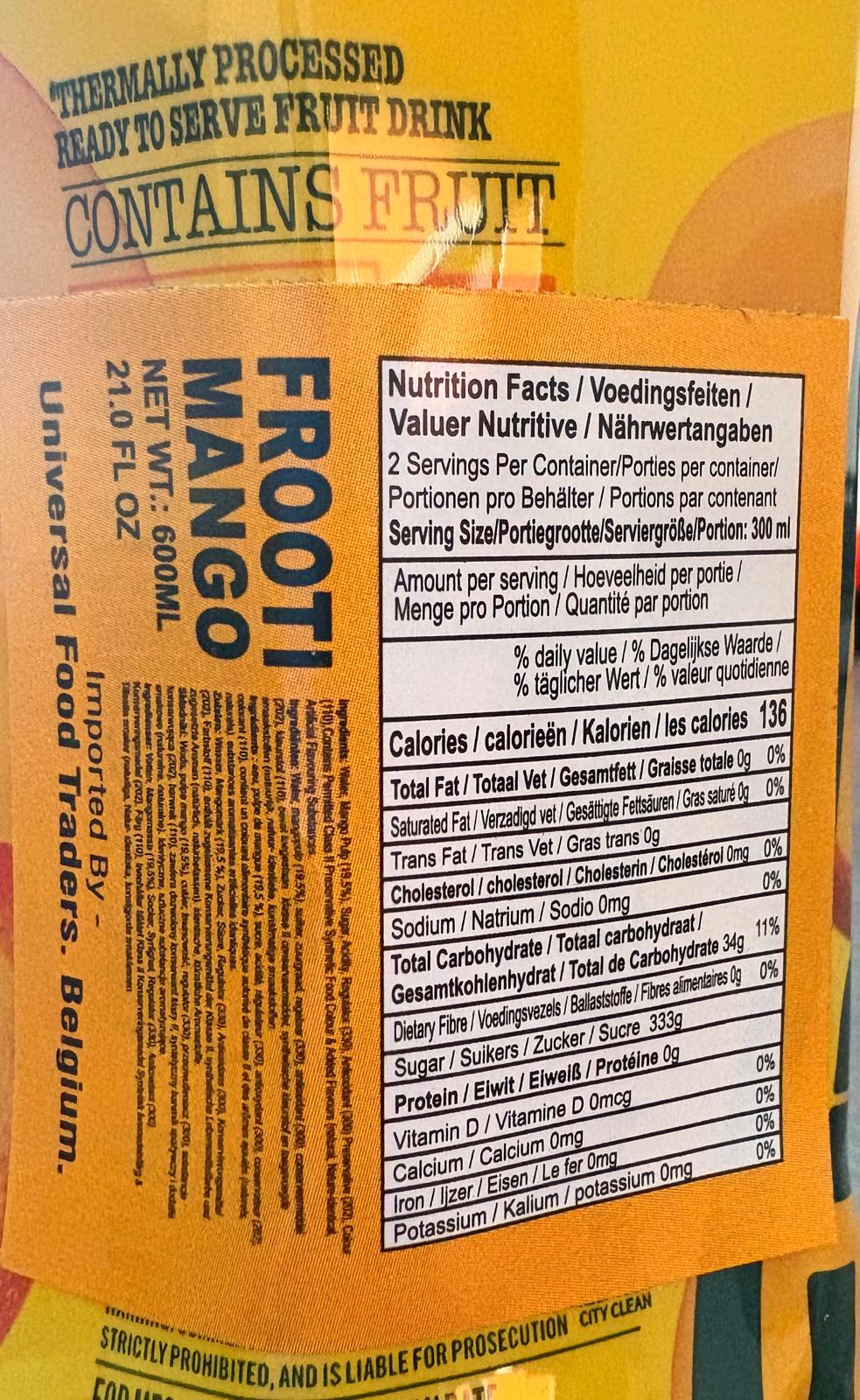 Mango Frooti 600ml