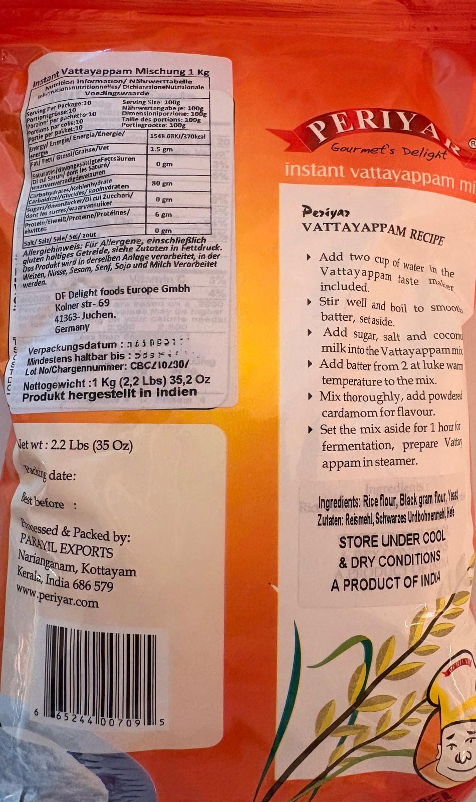 Periyar Instant Vattappam Mix 1kg