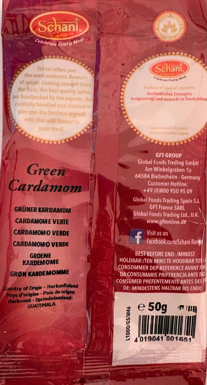 SCHANI Green Cardamom (Elachi) 50g