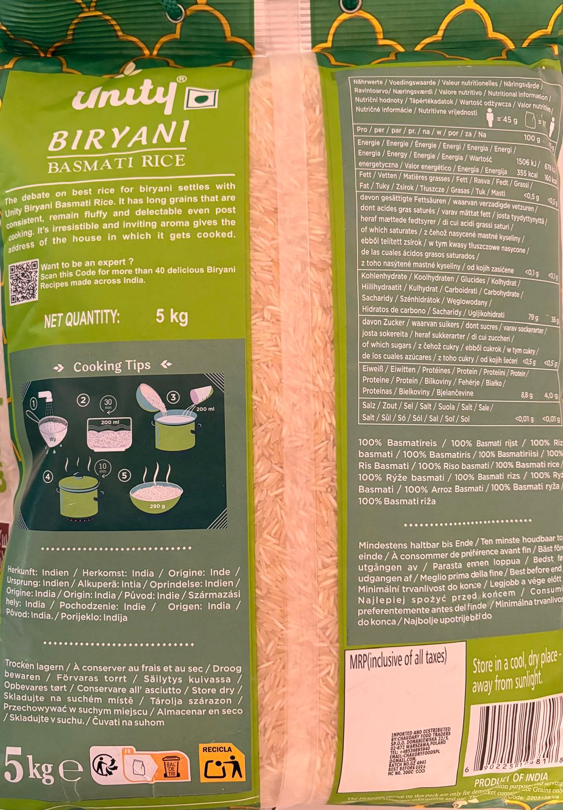 INDIA GATE Biriyani Basmati Rice 5Kg