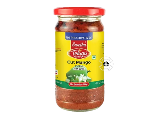 Telugu Pickel Cut Mango-Knoblauch 300g