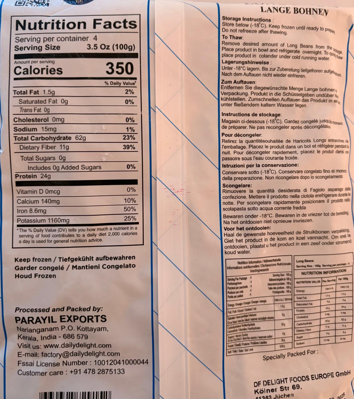 Daily Delight Long Beans 400g