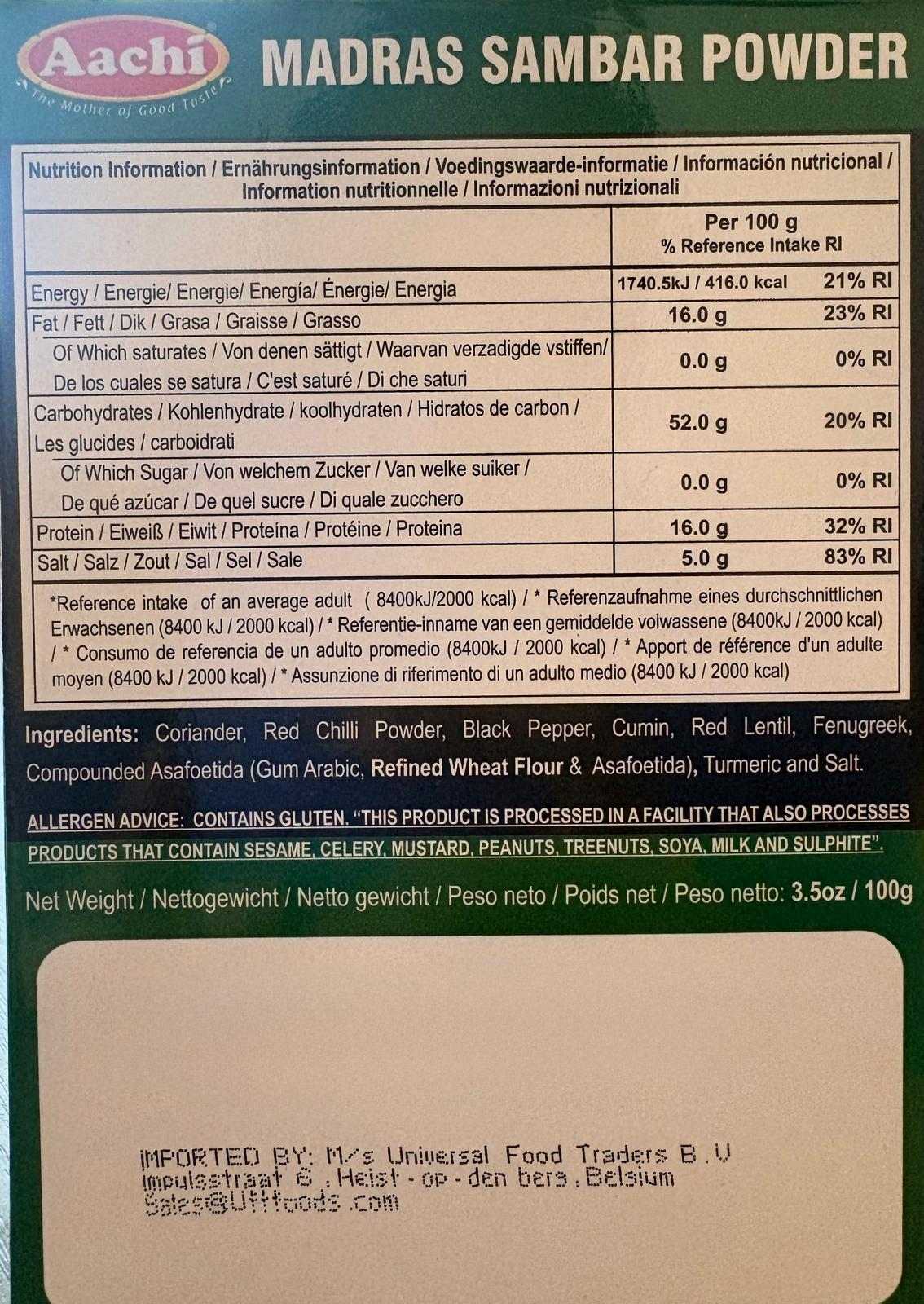 Aachi madras sambar powder 100g