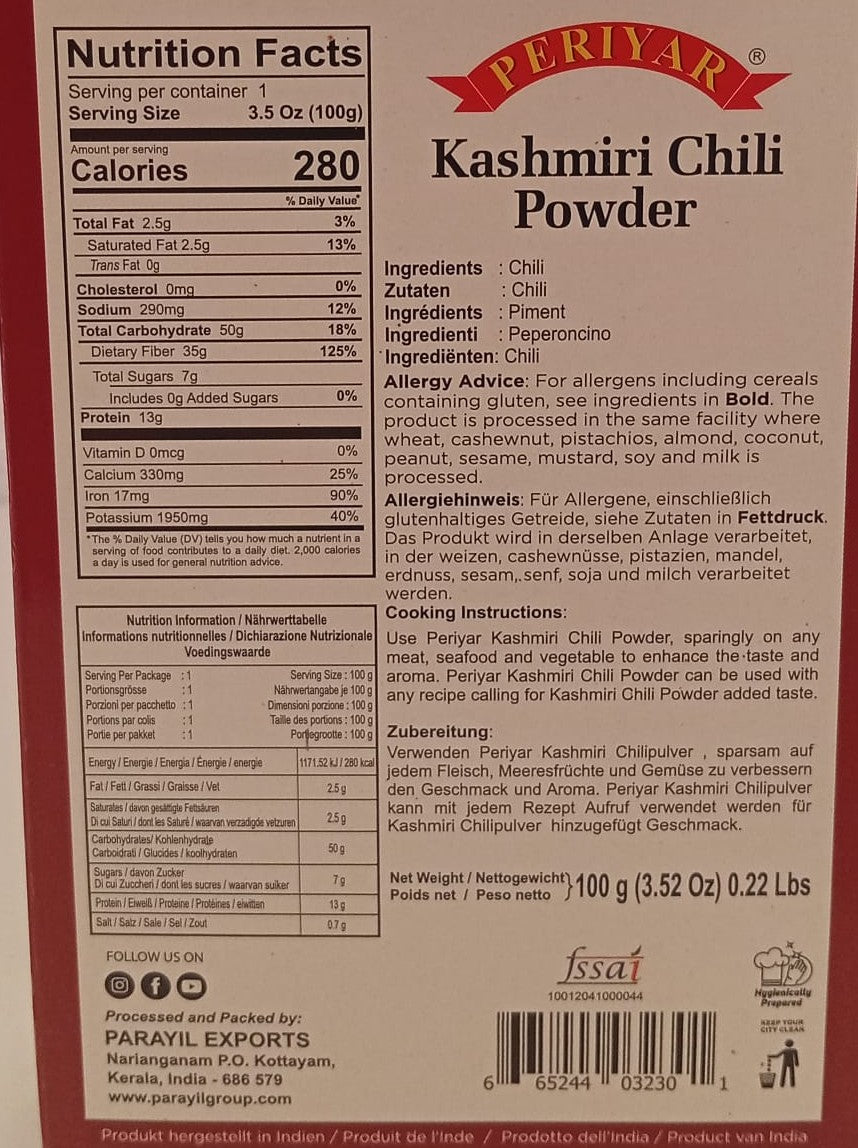 periyar Kashmiri chilly powder 100gm