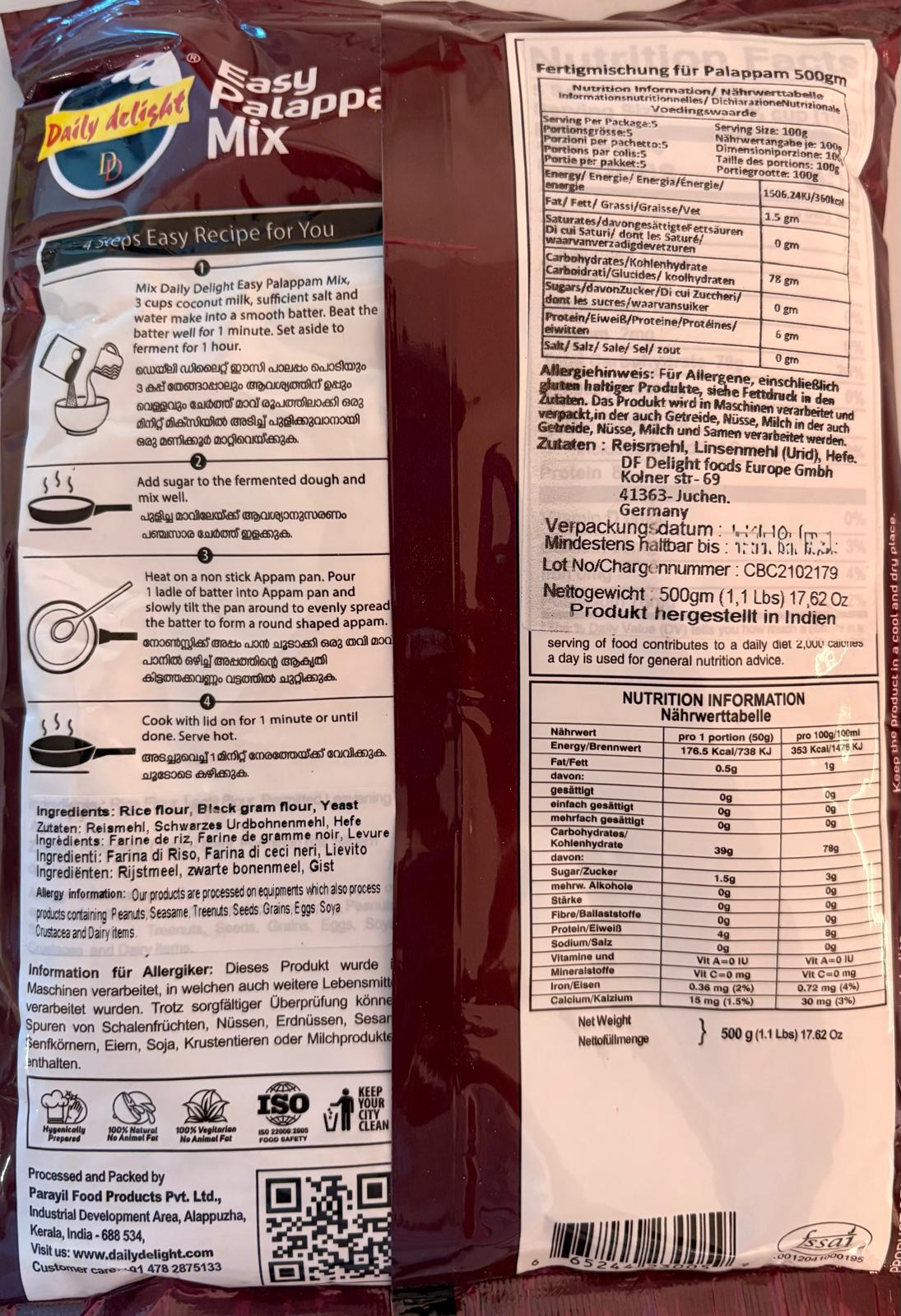 Nirapara Easy Palappam Podi 1 kg