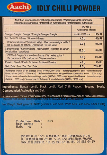 Aachi Idly Chilli Powder 100g