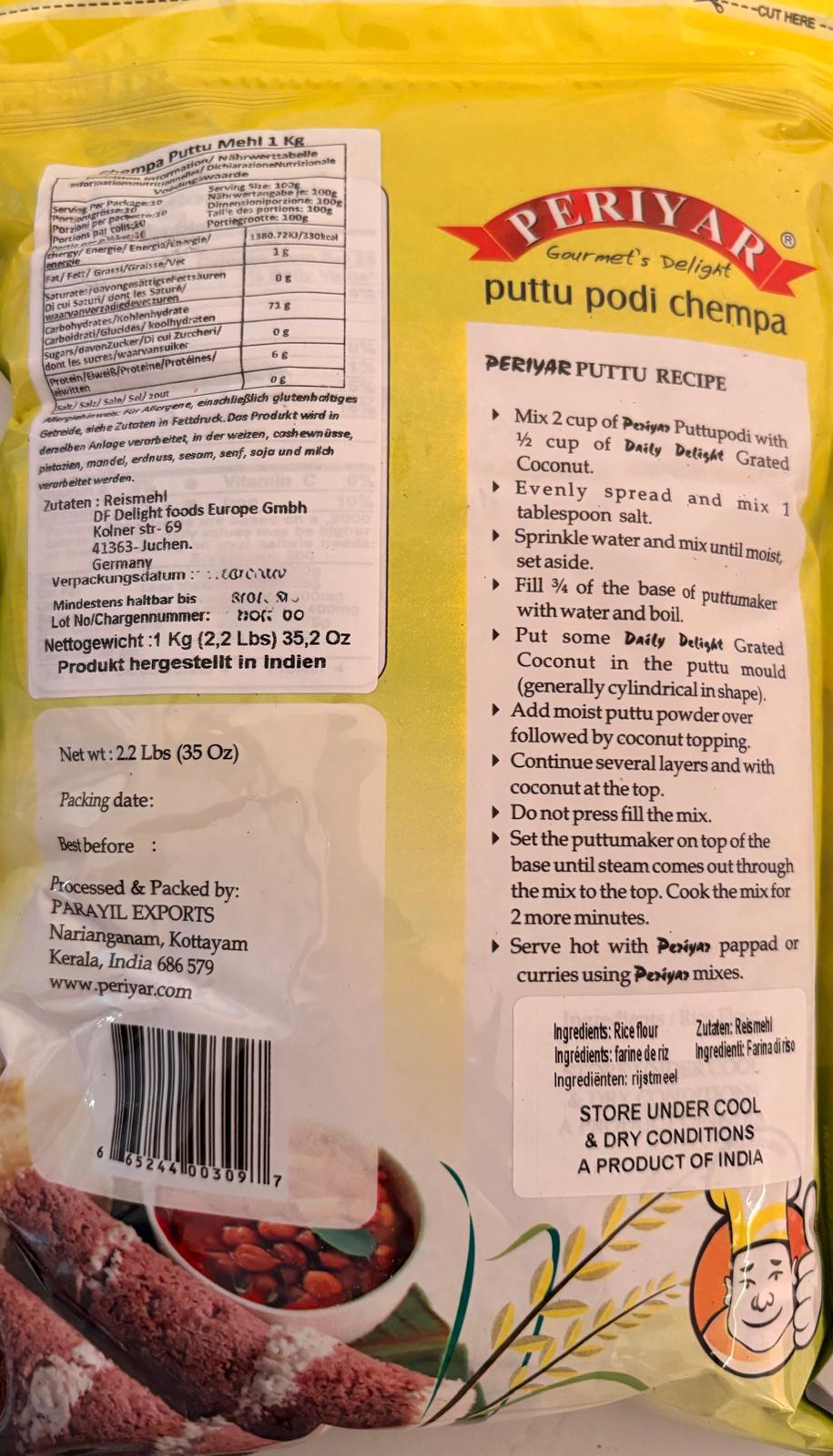 Periyar Chemba Puttu Podi 1kg