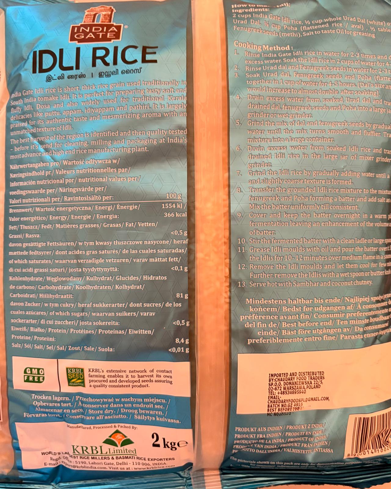 India Gate Idli Rice 2 Kg