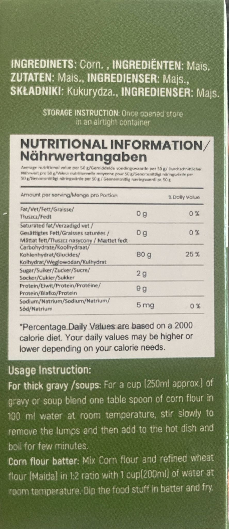 Tasty nibbles Corn Flour (150g)