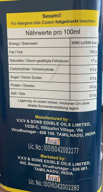 Idhayam Gingely oil (sesam oil 1L)