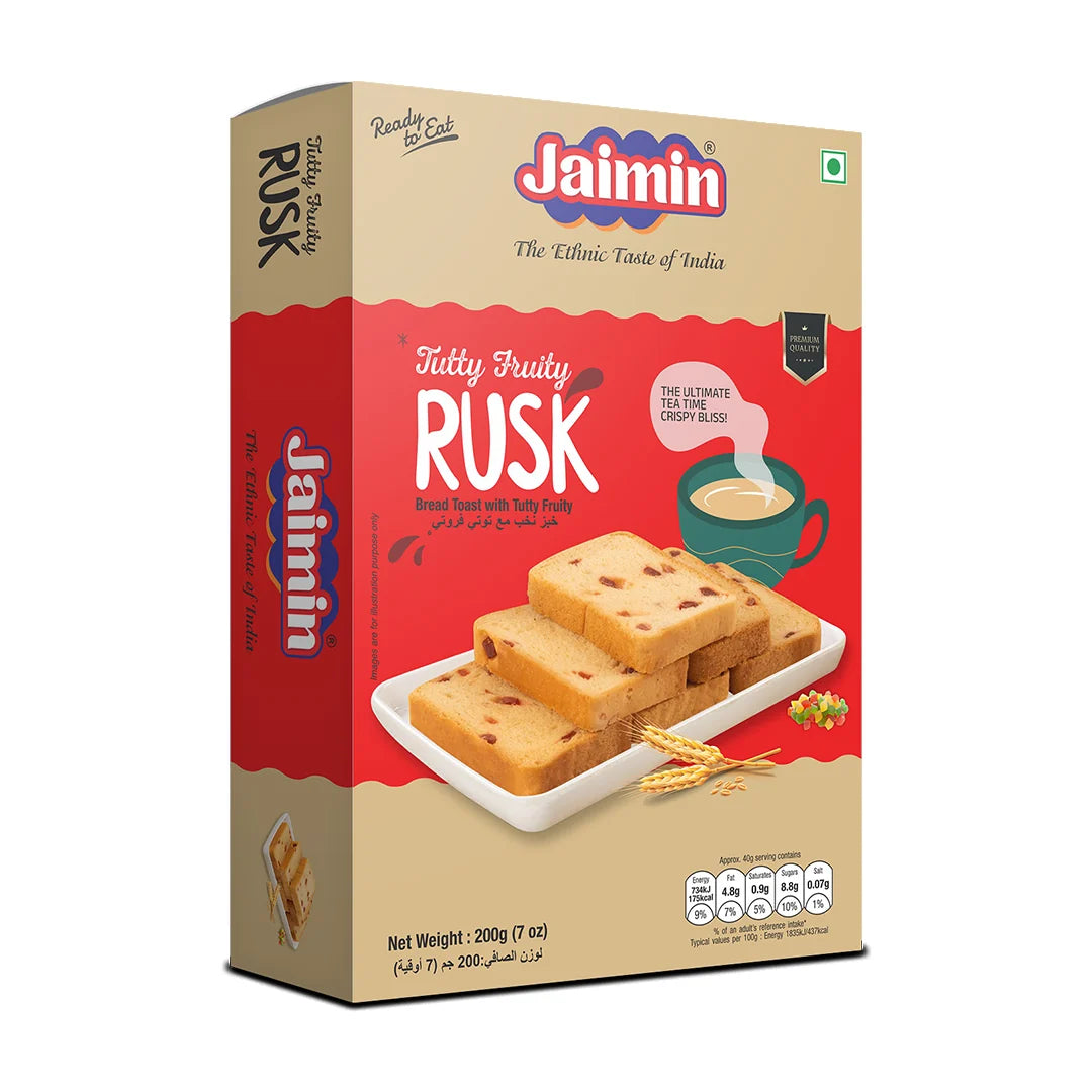 Jaimin Tutty Fruity Rusk 200g