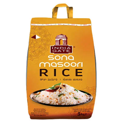 India Gate Sona Masoori Rice 5 Kg and 10 Kg