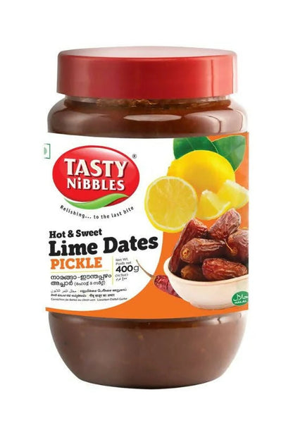 Tasty Nibbels Hot & sweet Lime Dates Pickel 400g